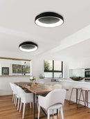 Plafoniera da Interno a Led in Metallo Nero Opaco