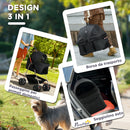 Passeggino per Cani 3 in 1 Pieghevole con Cestino Inferiore Nero   