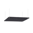 Pannello Fonoassorbente da Soffitto con Kit di 4 Cavetti 120x50 cm Finitura Antracite     