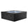 Piscina Spa Vasca Semi-Rigida 180x180x70 cm NetSpa Idaho 6 Posti in PVC Nero Carbone