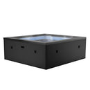 Piscina Spa Vasca Semi-Rigida 180x180x70 cm NetSpa Idaho 6 Posti in PVC Nero Carbone