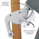 Ombrellone da Giardino Decentrato 3x4m Roma Wood nero