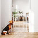 Cancelletto di Sicurezza per Cani e Gatti Estensibile 75-85x76cm Acciaio Bianco      