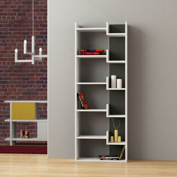 prezzo Libreria 60,5x22x162,5 cm Oppa bianco antracite