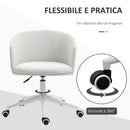 Sedia da Ufficio Operativa 57x56x70-78 cm in Tessuto Grigio Chiaro