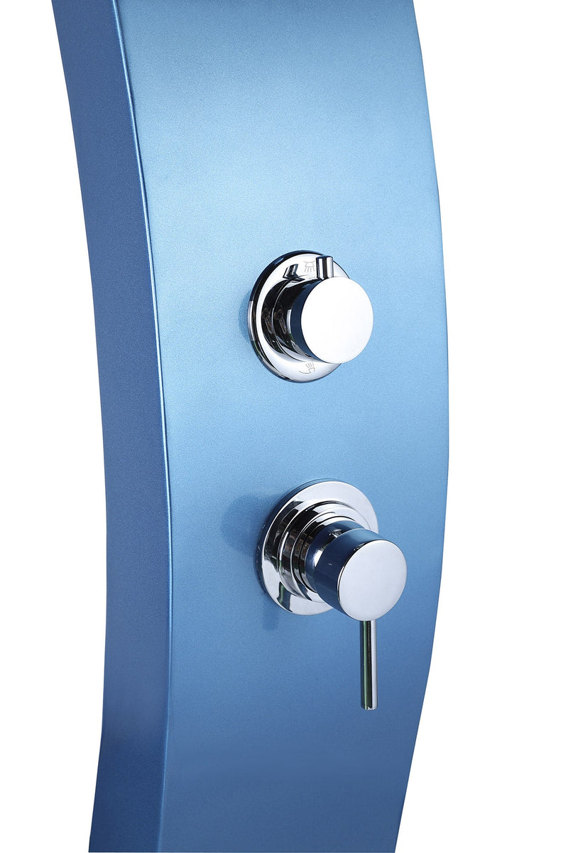 Doccia da Esterno Giardino Miscelatore e Lavapiedi Blu