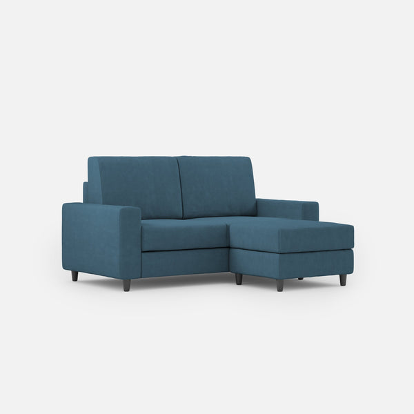 Divano 2 Posti con Pouf 168x145x85 cm Sakar in Tessuto Avio online