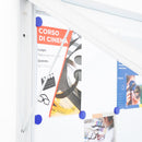 Bacheca da Esterno con Apertura a Ribalta 146,5x106,7x4,7 cm in Alluminio con Led Silver