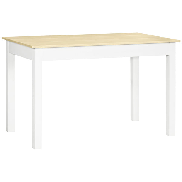 prezzo Tavolo da Pranzo 4-6 Persone 119x70x75cm Bianco e Legno
