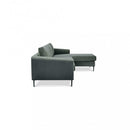 Divano con Chaise Longue Gregory in Tessuto Grigio