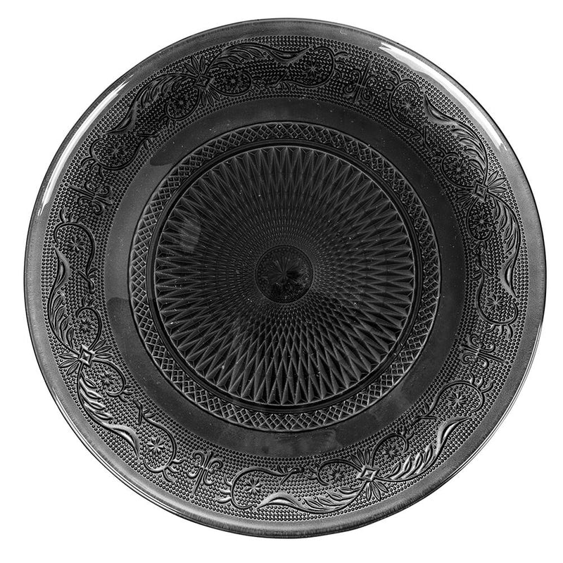 Set 6 Piatti Fondi Ø21,5x3,6 cm  in Vetro VdE Tivoli 1996 Imperial Grigio Scuro