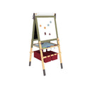 Lavagna con Accessori e Vaschette Portagiochi 57x46x125 cm in Legno       