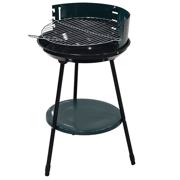 online Barbecue a Carbone Carbonella Rotondo Ø42x77 cm con Vassoio in Acciaio al Carbonio Verde