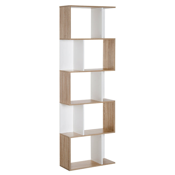 Libreria da Muro Moderna 5 Ripiani in Legno Bianco 60x24x1184.5 cm prezzo
