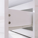 Cassettiera 4 Cassetti 55x33x80 cm Design Moderno Antiribaltamento Bianco Lucido  