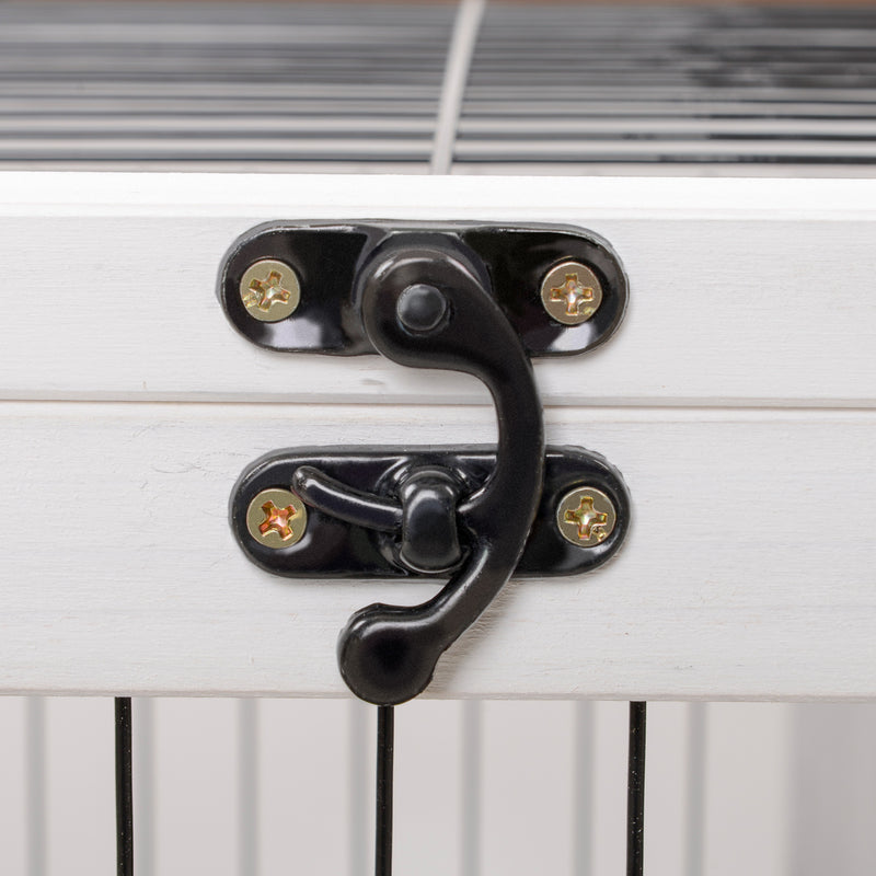 Conigliera 90x53x59 cm Casetta e Rampa in Legno Marrone  