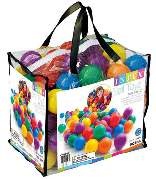 Set 100 Palline Colorate Ø8 cm con Sacca Intex Ball Toyz sconto