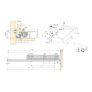 Guide a Scomparsa Slippe per Cassetti ad Estrazione Totale P440 Zincato Bianco Acciaio Emuca