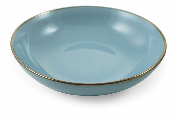 Set 6 Piatti Fondi Ø20,5x5,3 cm in Gres Villa d'Este Home Tivoli Royal Light Azzurri sconto