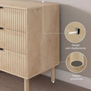 Cassettiera 6 Cassetti Stile Nordico 120x39,5x75 cm in Legno Rovere      