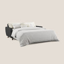 Divano Letto 3 Posti 188x97x96 cm in Tessuto Nero