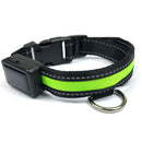 Collare luminoso a LED Taglia M per cani a ricarica solare e usb Rosso
