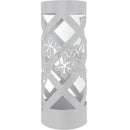 Portaombrelli da Ingresso Design Floreale 19,5x19,5x49 cm in Ferro Bianco 