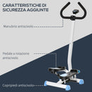 Stepper con Manubrio Monitor LCD 55x44x108A cm Bianco e Blu  