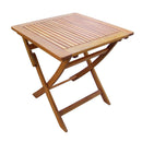 Tavolino Pieghevole 70x70x74 h cm in Legno di Acacia Marrone