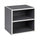 Cubo con Mensola Composite in Legno Grigio