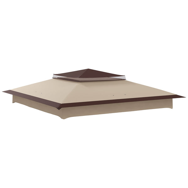 acquista Tetto per Gazebo Pop Up da 3.25x3.25 m a 2 Livelli con Protezione UV 30+ Beige
