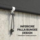 Tenda a Rullo Avvolgibile 240x160 cm in Poliestere Anti-UV con Catenella Grigio Scuro      