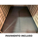 Casetta da Giardino Porta Attrezzi 161x250x210 cm in PVC Grigio/Grigio Scuro