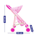 Passeggino per Bambole con Fantasia Orsetti Rosa