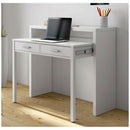 Scrivania Consolle Allungabile 2 Cassetti 98,5x36x87,5 cm in Legno Bianco