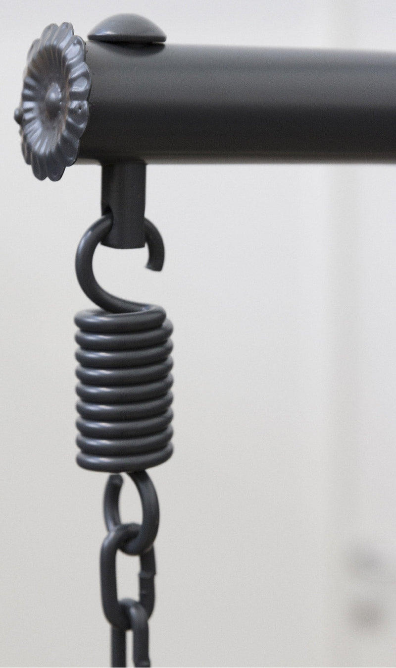 Amaca Dondolina da Giardino in Metallo e Polyrattan Soriani Goccia Grigia e Marrone