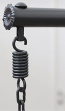 Amaca Dondolina da Giardino in Metallo e Polyrattan Soriani Goccia Grigia e Ecrù