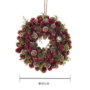 Corona con Mini Pigne H45 cm Verde