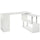 Scrivania da Ufficio ad Angolo Porta PC 114x120x74,6 cm in Legno  Bianca