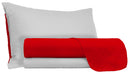 Set Lenzuola Sopra Sotto e Federe Doubleface Rosso\/Grigio Chiaro