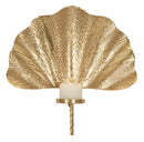Portacandele da Muro Glam Leaf 41x11,5x40 cm in Ferro Oro