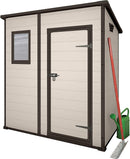 Casetta da Giardino Porta Attrezzi 183,5x111x200,5 cmin Resina Effetto Legno Keter Manor Pent 6x4 Beige