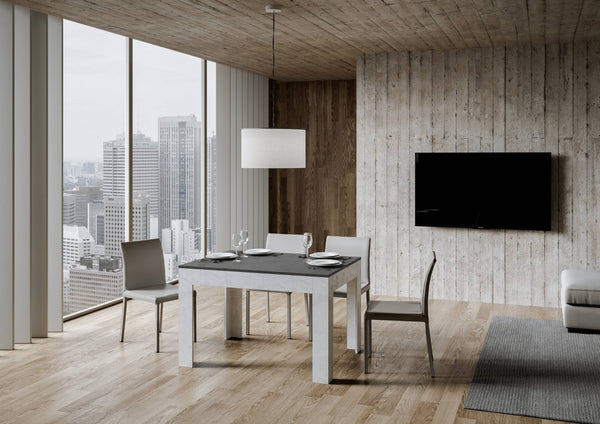 Tavolo Allungabile 120-180x90x77 cm Bibi Mix Antracite Spatolato sconto