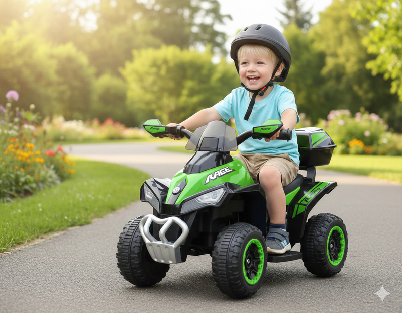 Mini Quad Elettrico per Bambini 6V Kidfun Invictus Verde