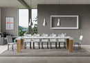 Consolle Allungabile 90-300x40x77 cm in Nobilitato Bianco e Marrone