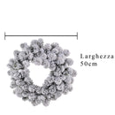 Corona Abetone innevata 80 Tips Ø50 cm 