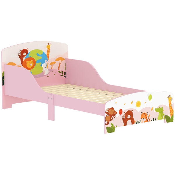 acquista Letto per Bambini 3+ Anni 143x77x60 cm con Bordi e Sponde Rialzati in MDF Rosa