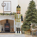 Soldato Schiaccianoci Natalizio H160 cm con Luci Suoni e Movimento Nero e Oro