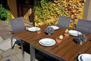 Tavolo Rettangolare Allungabile da Giardino 290x100 cm Voghini Saint Moritz Antracite