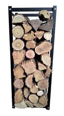 Portalegna per Camino da Interno o Esterno 40x25x99,5 cm in Acciaio King Nero